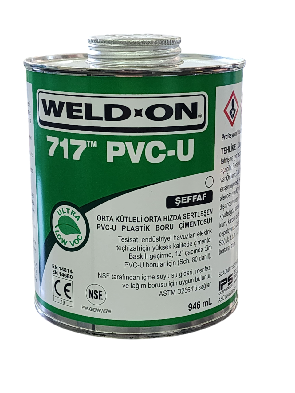 Pvc Yapıştırıcısı Weld On 717 PVC U 946ml.