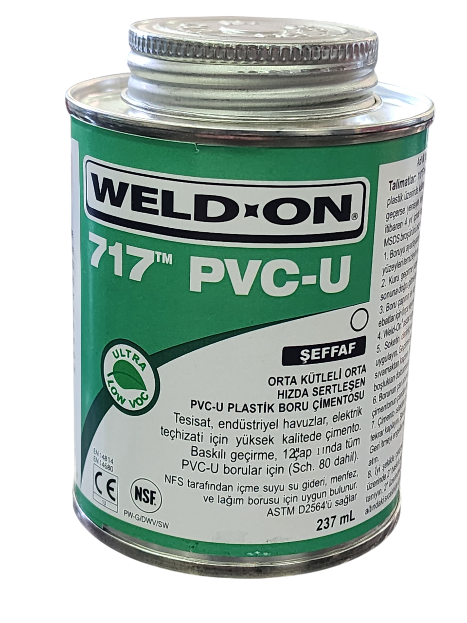 Pvc Yapıştırıcısı Weld On 717 PVC U 237 ml.