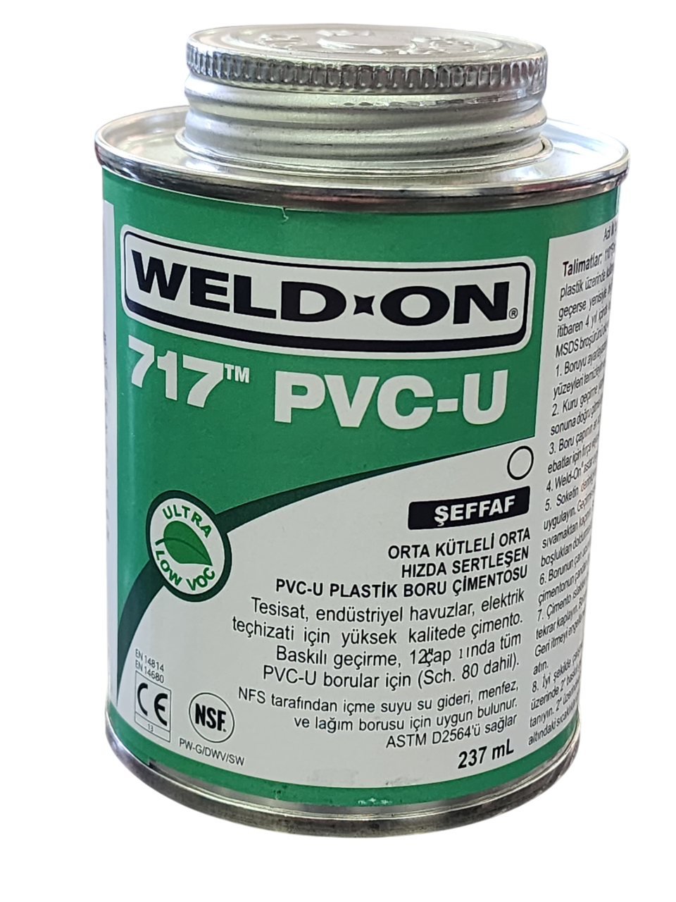 Pvc Yapıştırıcısı Weld On 717 PVC U 237 ml.