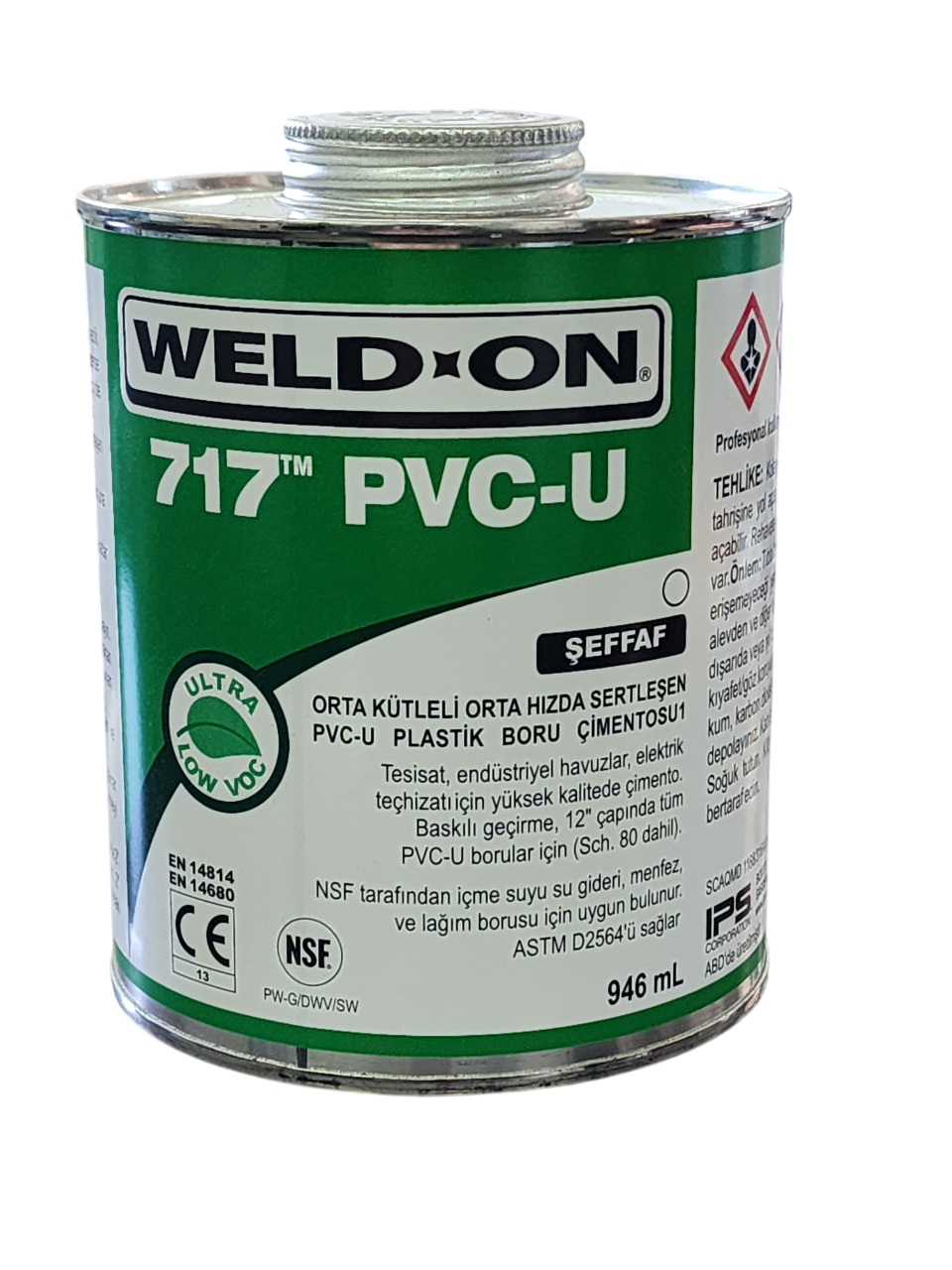 Pvc Yapıştırıcısı Weld On 717 PVC U 946ml.