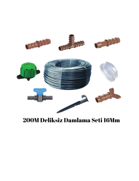 200m Deliksiz Damlama Seti 16Mm