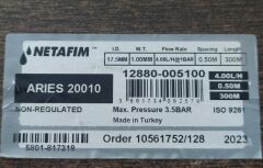 Arıes™ 20010 ( 20 Mm 50 Cm 4lt/h 300 Metre ) Çok Yıllık Yuvarlak Damla Sulama Borusu 12880-005100
