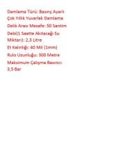 Eurodrip PC2 20 mm 50 cm 2.3lt 300 mt 1 mm Çok Yıllık Basınç Ayarlı Damlama