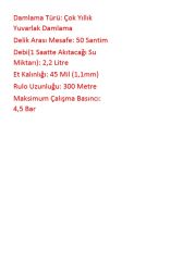 Eurodrip Ngr 20 mm 50 cm 2.2Lt 300 mt 1.1 mm Çok Yıllık Yuvarlak Damlama