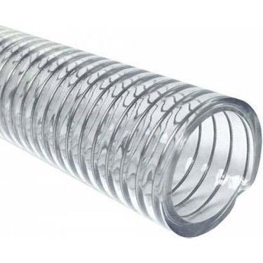 Şeffaf Çelik Telli Emiş Hortumu Dış Çap 3/4'' = 25 mm)  (İç Çap: 20 MM)