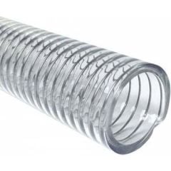 Şeffaf Çelik Telli Emiş Hortumu Dış Çap 3/4'' = 25 mm)  (İç Çap: 20 MM)