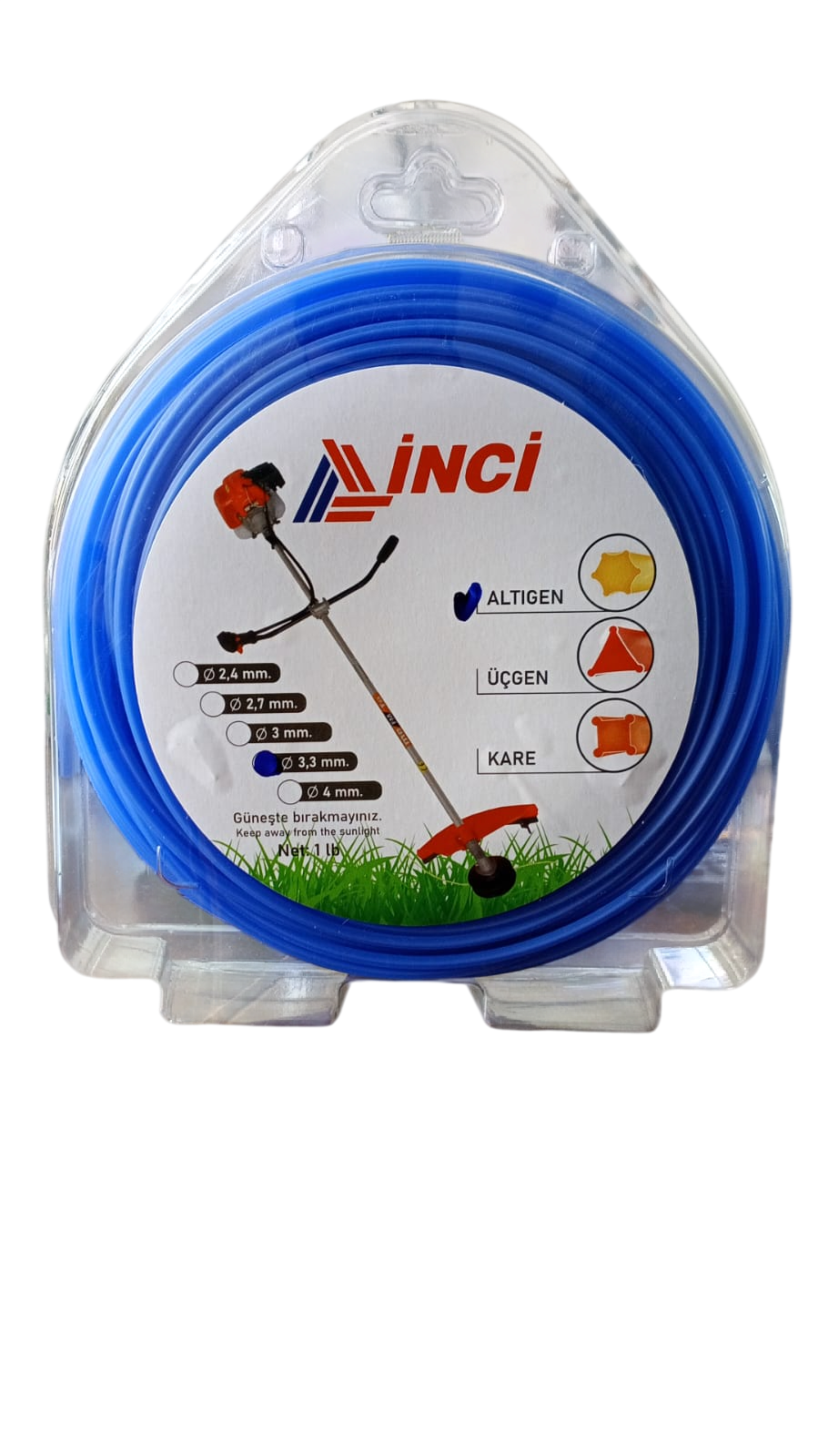 İnci Motorlu Tırpan Ot Misinası 3,3mm Altıgen 46metre
