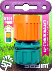 Bahçe Hortumu Otomatik Bağlantı Adaptörü 1/2 inç 5101