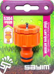 Bahçe Hortumu Otomatik Musluk Bağlantı Dişi  1/2 - 3/4